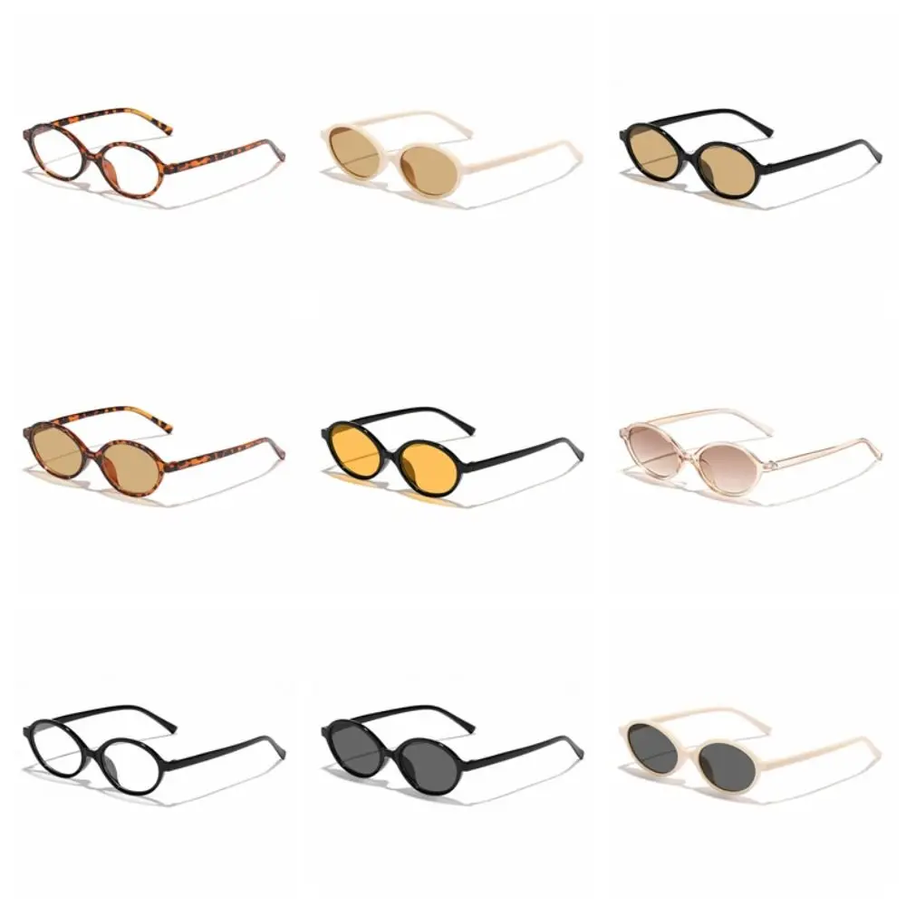 أزياء إطار صغير البيضاوي النظارات الشمسية ليوبارد طباعة UV400 ظلال الشمس نظارات نظارات الكمبيوتر نظارات النظارات السفر #5