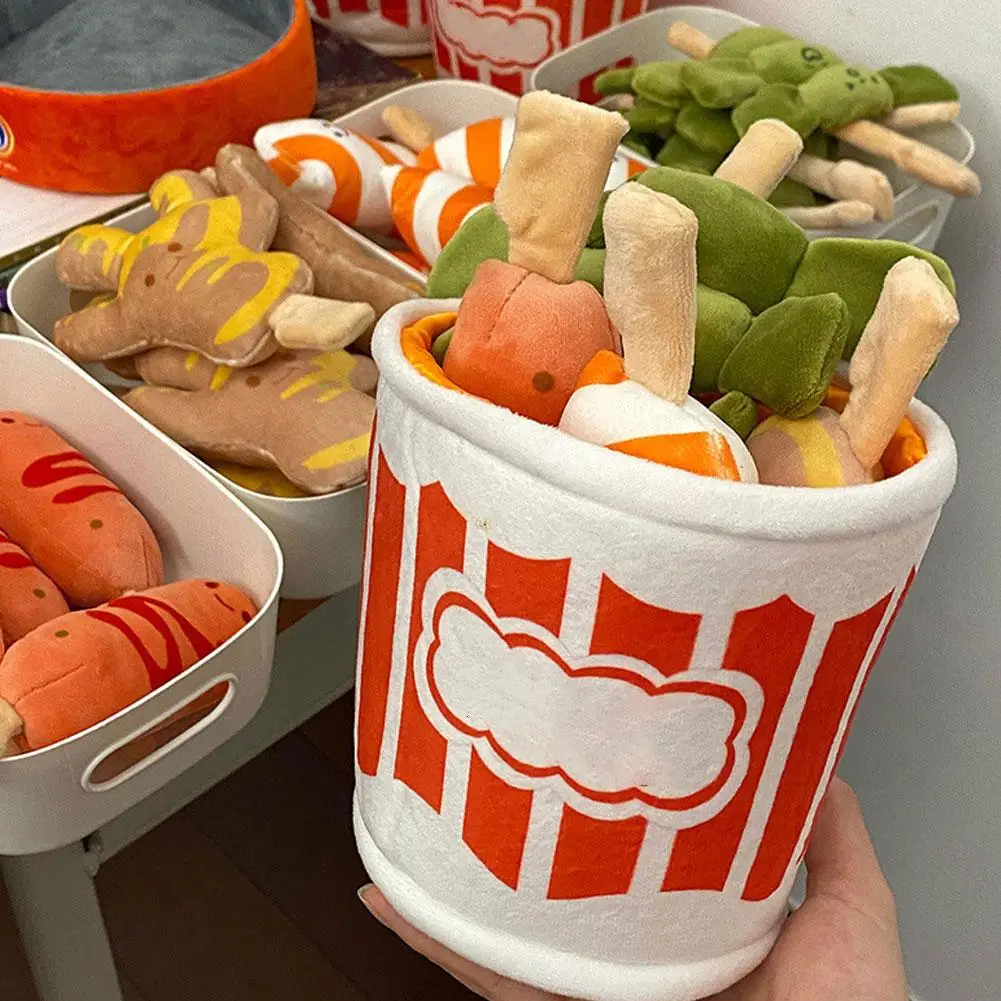 A Bowl of Oden Cute Creative Plush Doll 20CM Play House Hot Pot Simulation Food Set Plush Toy Doll Send Friends Trendy Gifts