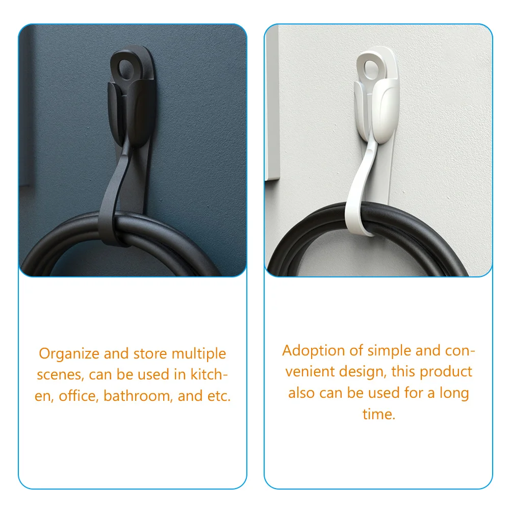 6개 케이블 와인더 코드 정리기, 케이블 파워 코드 홀더, 접착식 케이블 정리 클립 (주방, 사무실, 욕실, 블렌더용)