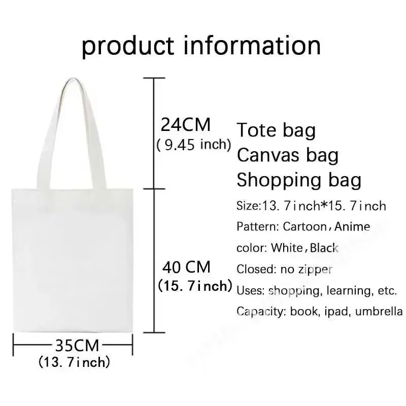 26 Black Alphabet Flower Tote Bags for Women Large Capacity Canvas Casual New Shopping Printed Reusable Handbag Eco Bag Large