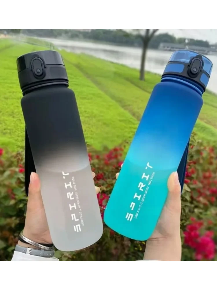AliExpress NONE 1000ml Large Capacity Sports Water Bottle LeakProof Colorful Plastic Drinking Bottles Outdoor Travel Cycling Hiking Gym Jugs