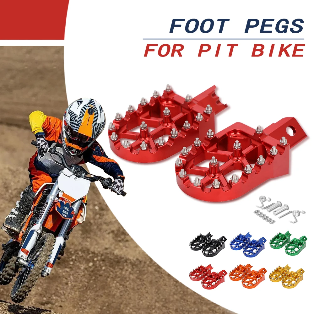 

Motorcycle Footpegs Universal CNC Colorful Footrest Foot Pegs For HONDA CRF XR 50 70 110 M2R SDG DHZ SSR KAYO Pit Bike