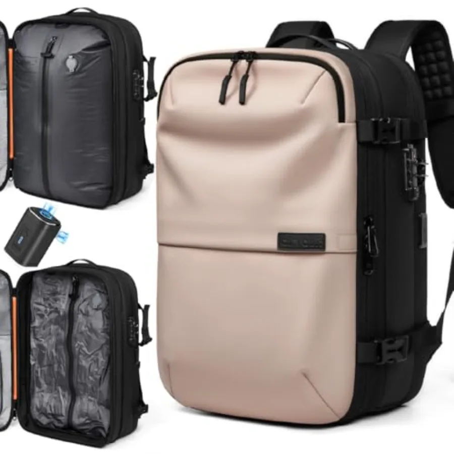 

AirVault Vacuum Seal Travel Backpack 60L with Expandable HyperSeal Air Compression Vacuum System Water Resistant TSA Lock Vacuu