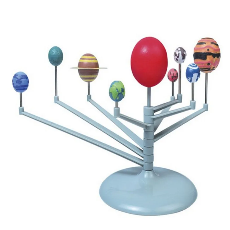 Solar system model Children's science Nine planetary celestial body orbiting instruments Sun series star meter DIY toys