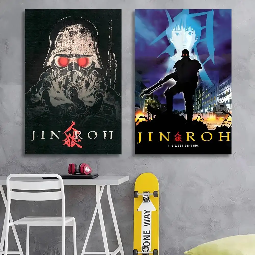 جين روه ذا وولف لواء لوحة معدنية أنيمي الملصقات لزجة مقاوم للماء ورقة ملصق مقهى بار Kawaii غرفة ديكور #3