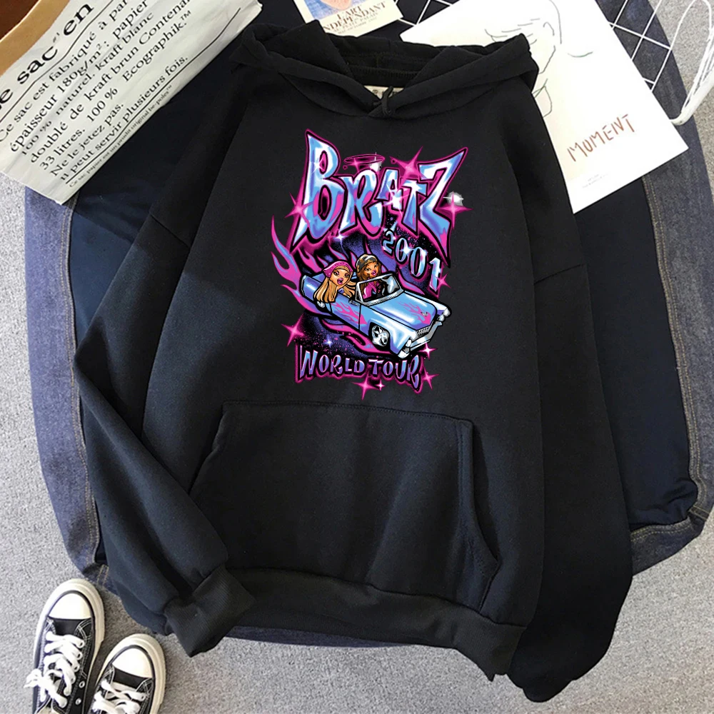 Bratz Hoodies Women Harajuku Fashion Cartoon Hooded Shirt Kawaii Casual Overfit Hoodie Y2k New in Hoodies & Sweatshirts Winter