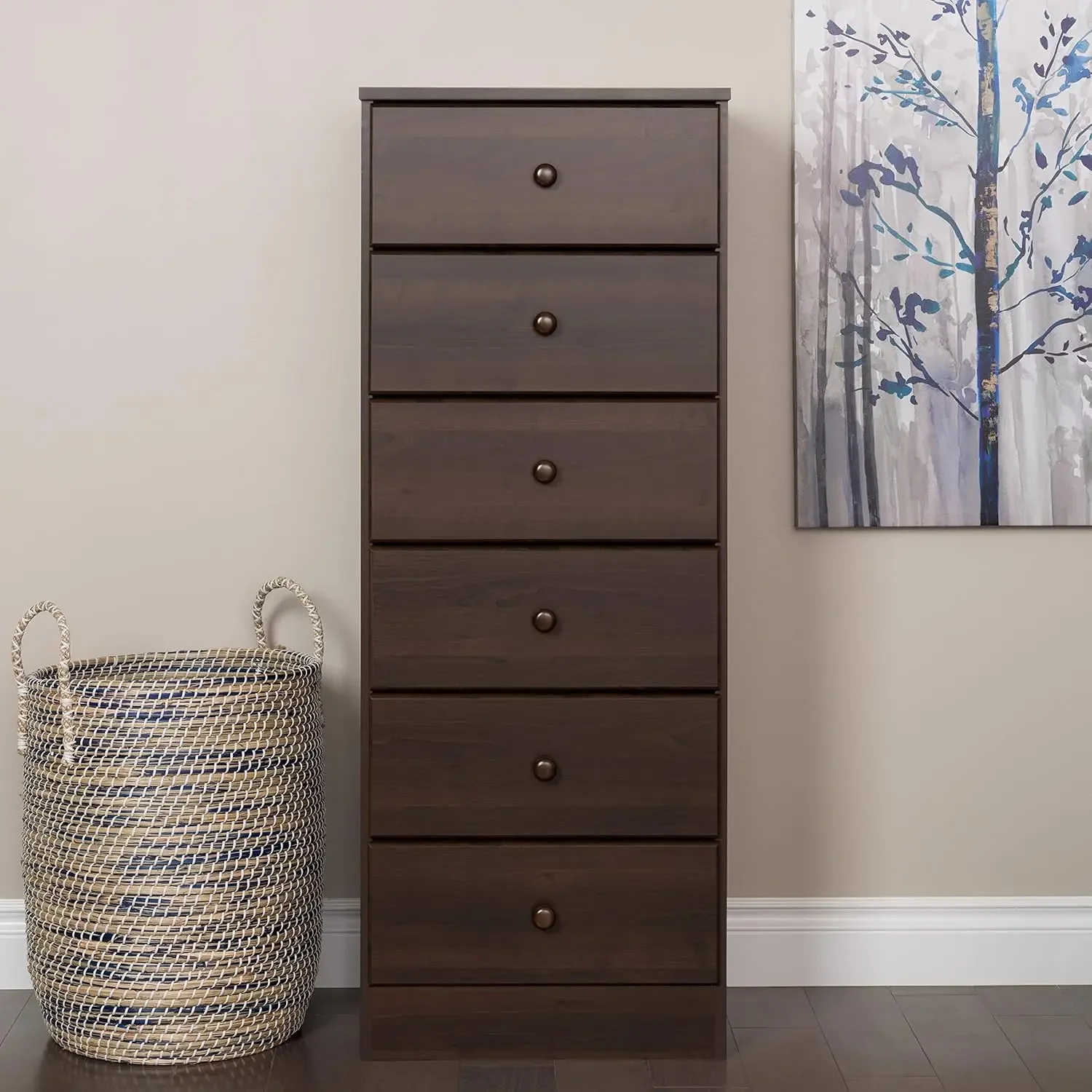 Astrid Tall Brown Dresser: 16