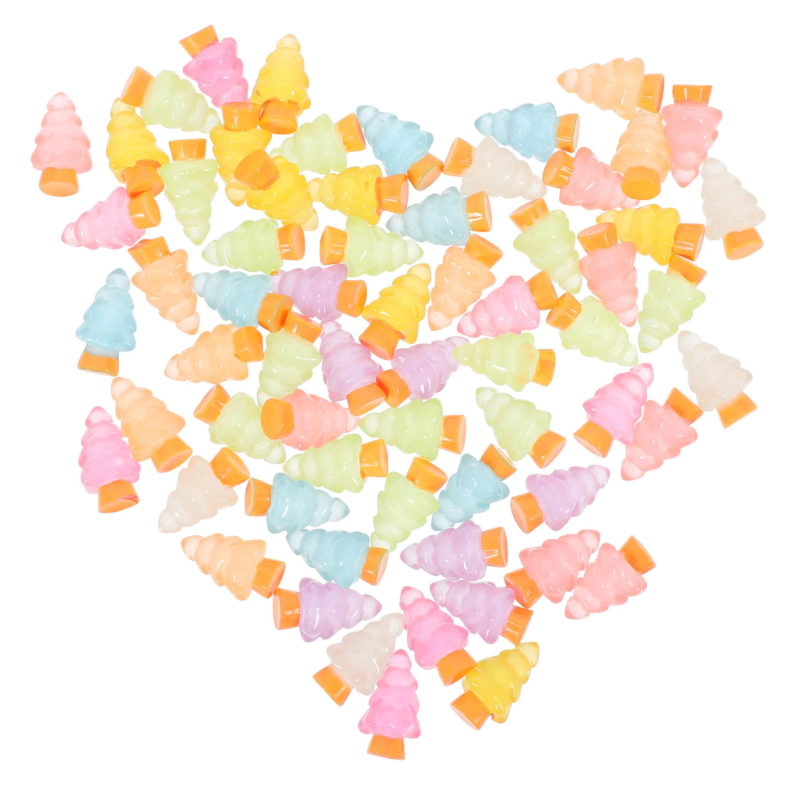 

72Pcs Small Decorative Christmas Trees with Soft for Desktop Table Mantel Decor Festive Holiday Party Atmosphere