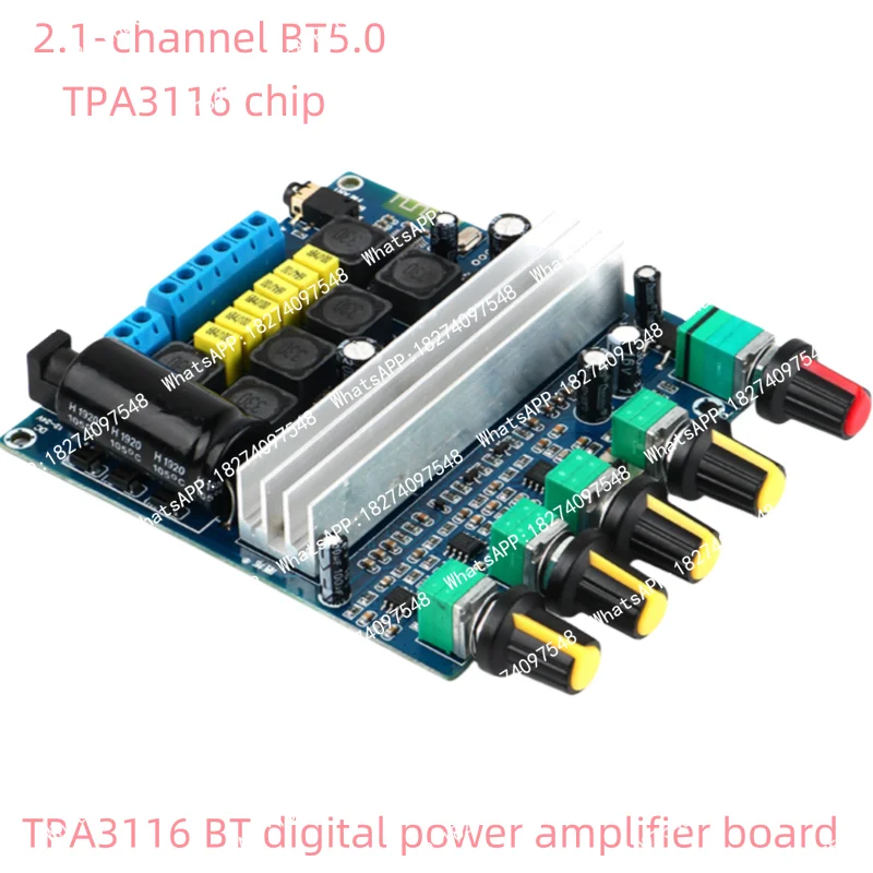 TPA3116D2 BT Digital Power Amplifier board 2.1 Three-channel high-power power amplifier 50W*2+100W.12-24V