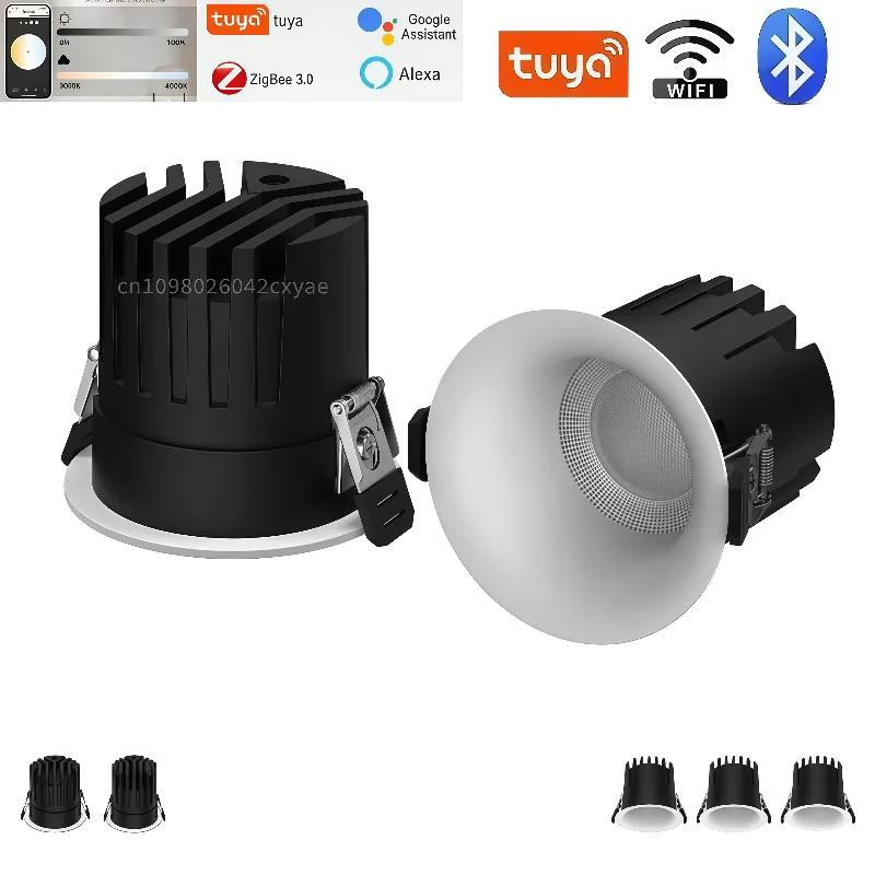 

DALI dimmable LED ceiling light, Zigbe Tuya spotlight, COB downlight, AC110V-220V, indoor lighting for living rooms and kitchens
