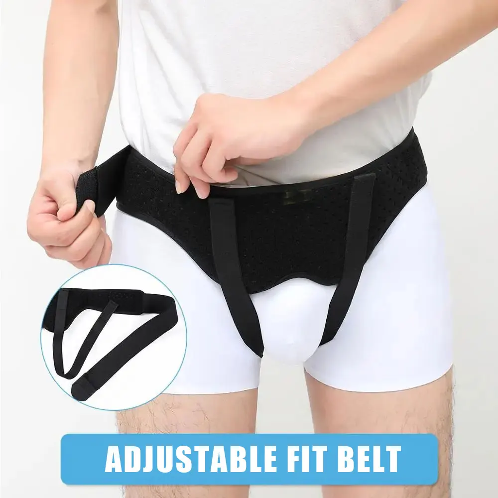 

1Pc Hernia Belt Truss for Inguinal or Sports Hernia Support Brace Pain Relief Recovery Strap with 2 Removable Compression Pads