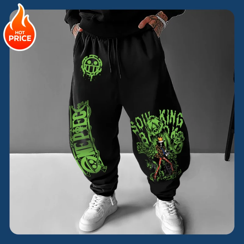 

ONE PIECE Classic Animation Luffy Sauron Peripheral Cotton Loose Pants Autumn Men's and Women's American Sports Leggings