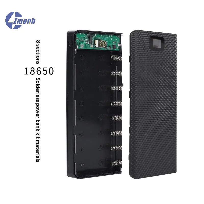 New！DIY 8*18650 Battery Power Bank Case Charge Storage Box 5V Dual USB Type C Battery Holder Box PD QC3.0 Fast Charge For Phone