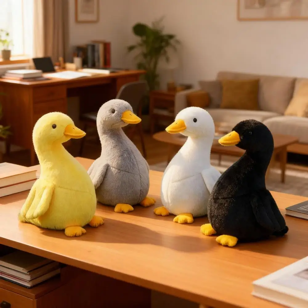 

Duck Goose Plush Toys White Yellow Grey Black Color Cute Soft Stuffed Animal Doll Room Decor Boy Girl Kid Holiday Birthday Gifts