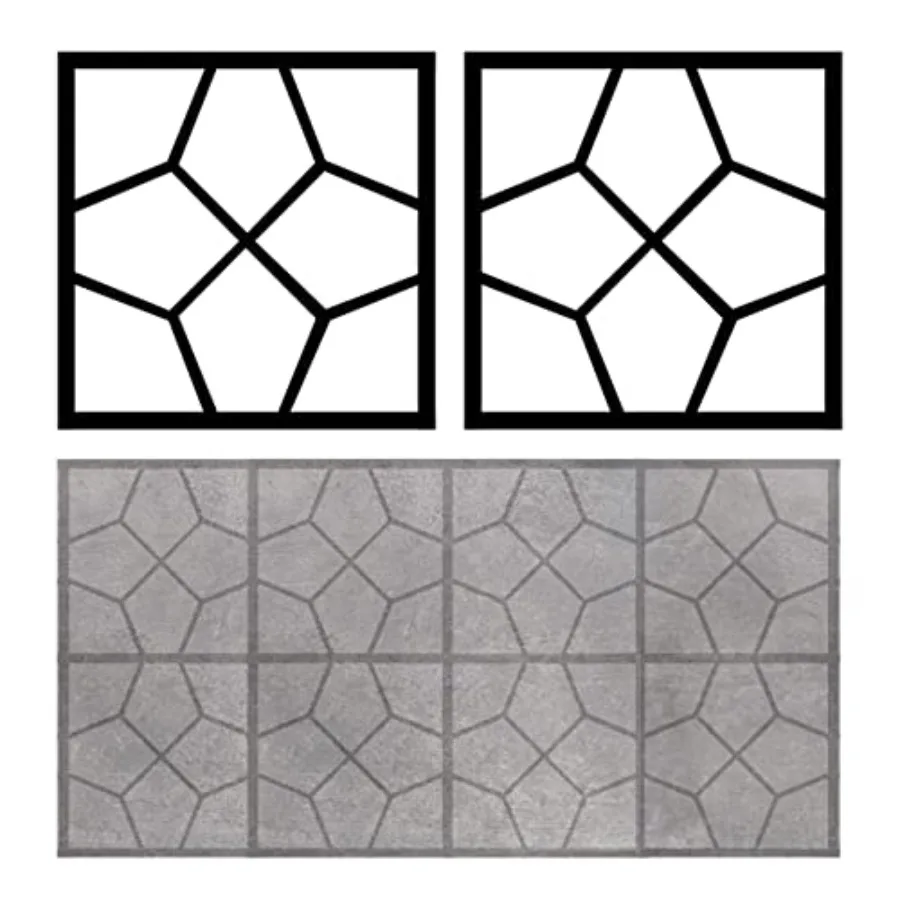 

Concrete Molds and Forms2Packs 15.7 x 15.7 x 1.6 inch DIY Reusable Walkway Walk Maker Pathmate Paving Pavement Stepping Stone O