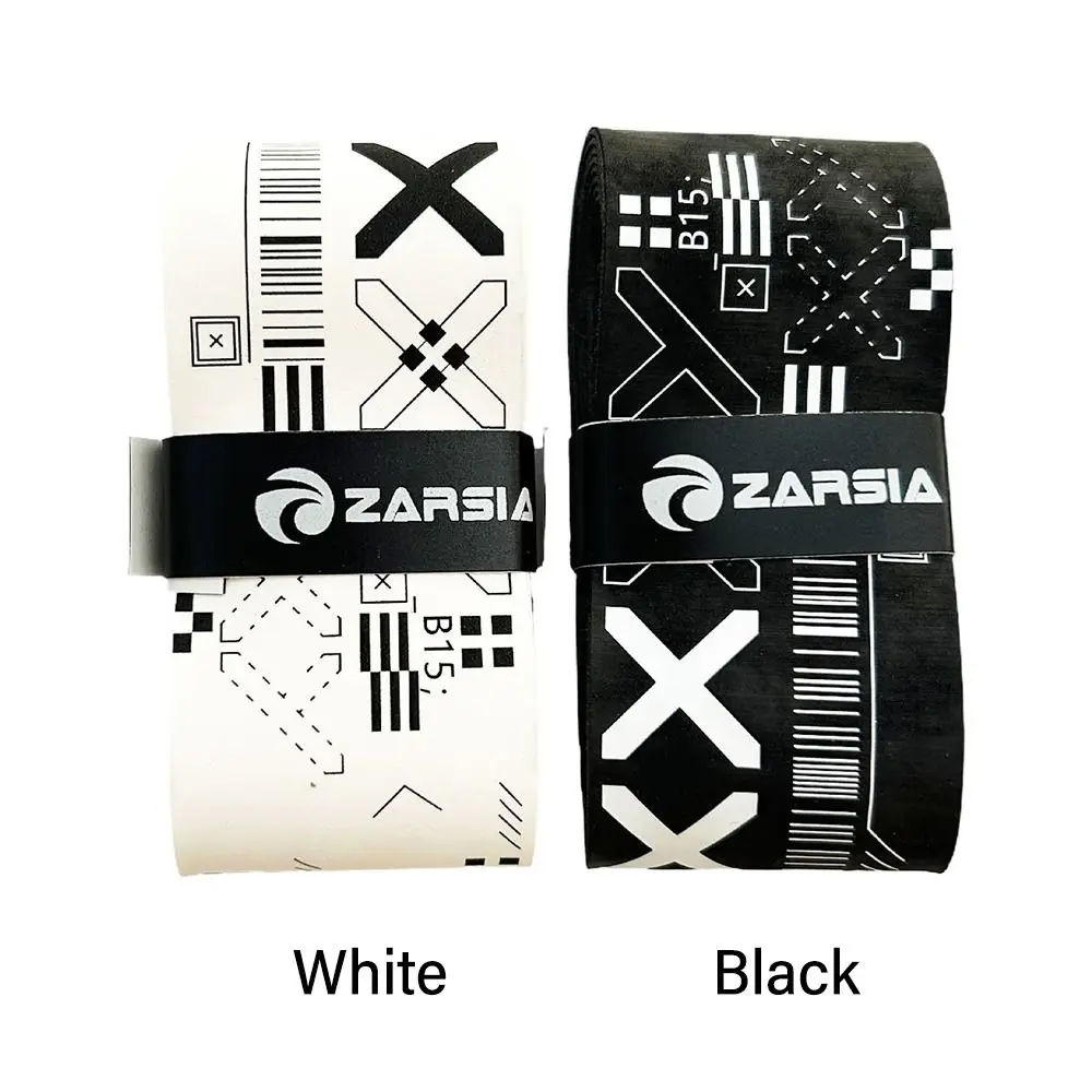 Black White Badminton Racket Overgrips Printing Matte Tennis Racquet Sweatband Shock Absorption Tennis Paddle Over Grips