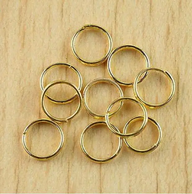 

100pcs gold tone 8mm Jewelry Split Rings findings h0846