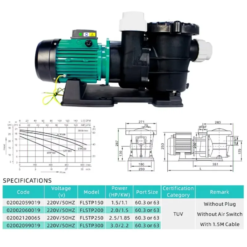 Pompy do basenu STLF 220v 2 3