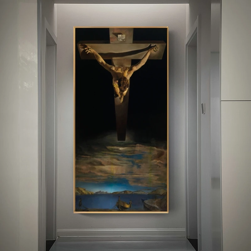 

Salvador Dali The Christ Giclee Oil Painting Wall Poster Print Abstract Religious Art Picture Home Living Room Decor Canvas