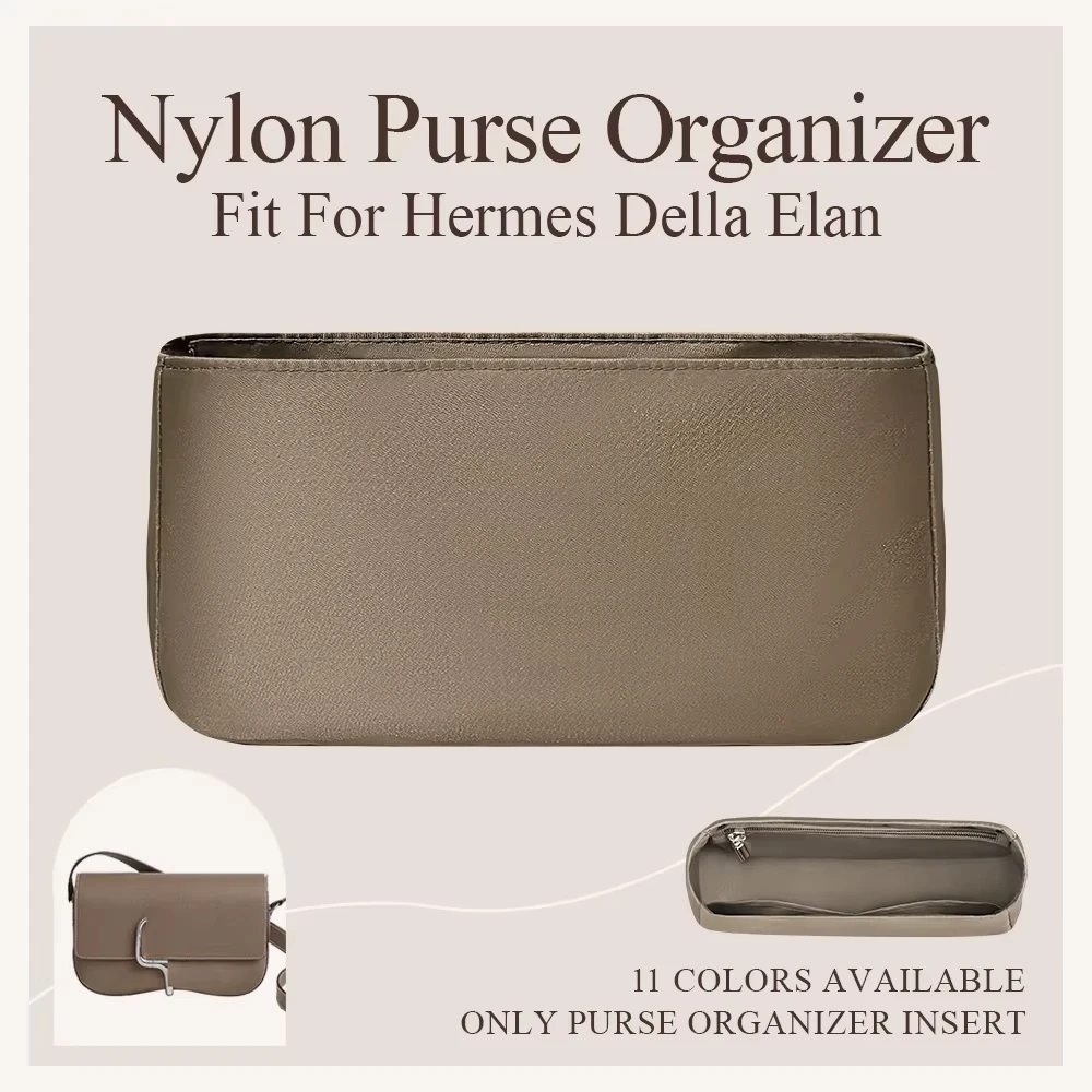 Nylon Purse Organizer Insert Fit for Hermes Della Elan Bag Inside Bag Lightweight Insert Storage Inner Liner Bag Organizer Bag