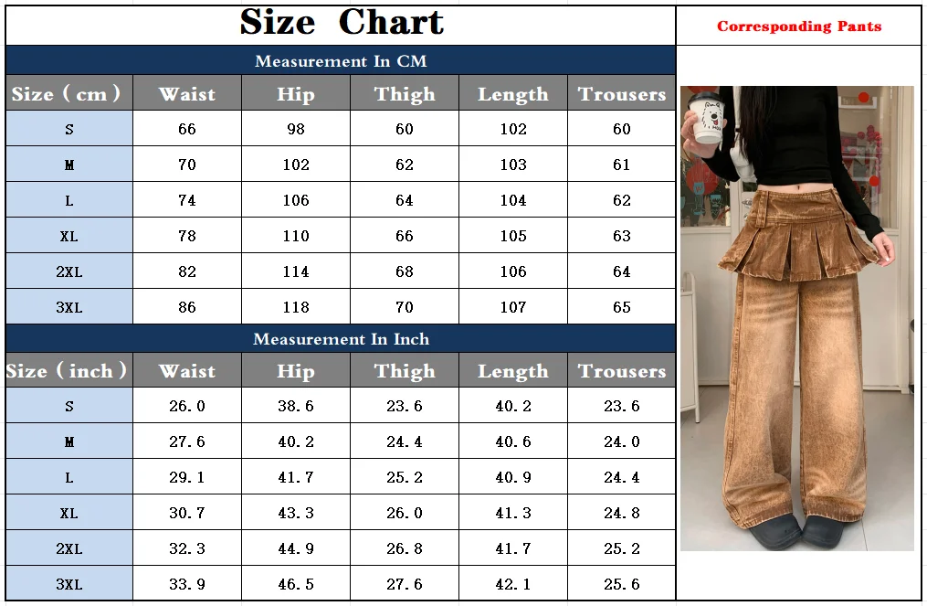 2026 Cyber Y2K Streetwear Vintage Braune Baggy Stacked Jeans für Damen – Weite Bein Denim-Hose Pantalon Femme – Detail 3