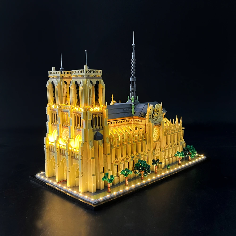 BYB LED Light Kit For LEGO 21061 Notre-Dame de Paris  Building Blocks Decorative Lamp Remote Control Not Include Lego Building