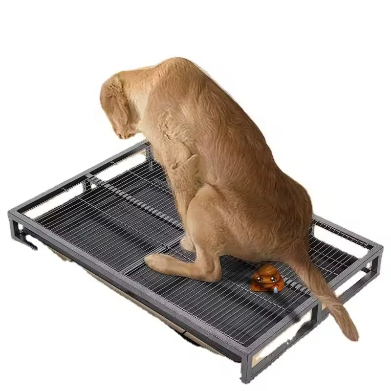 Wholesale Large Capacity with Stainless Steel Indoor Stainless Steel Dog Potty Pet Toilet Anti-bite Litter Box Training Tray