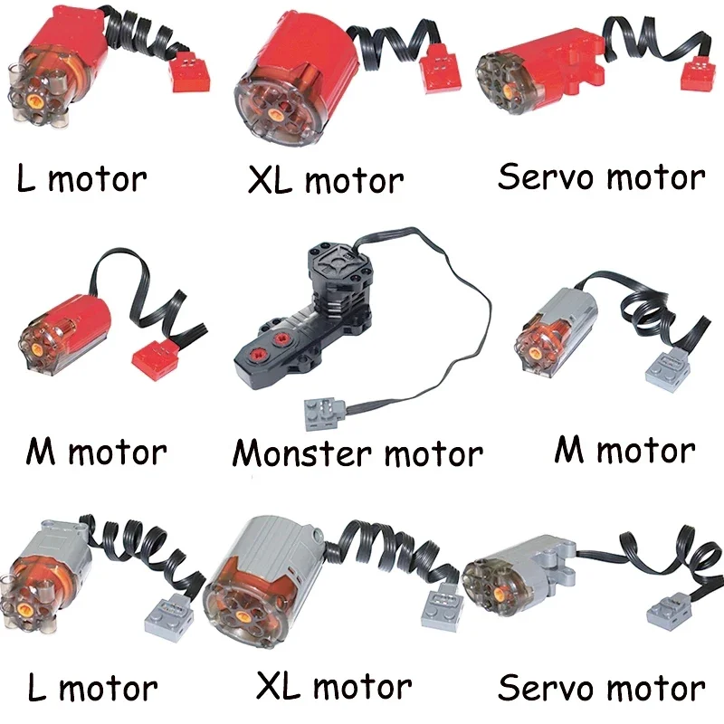 High-tech Power Function Technical Servo Train Motor IR Remote Control Receiver Battery Box Parts Building Block Model MOC Brick