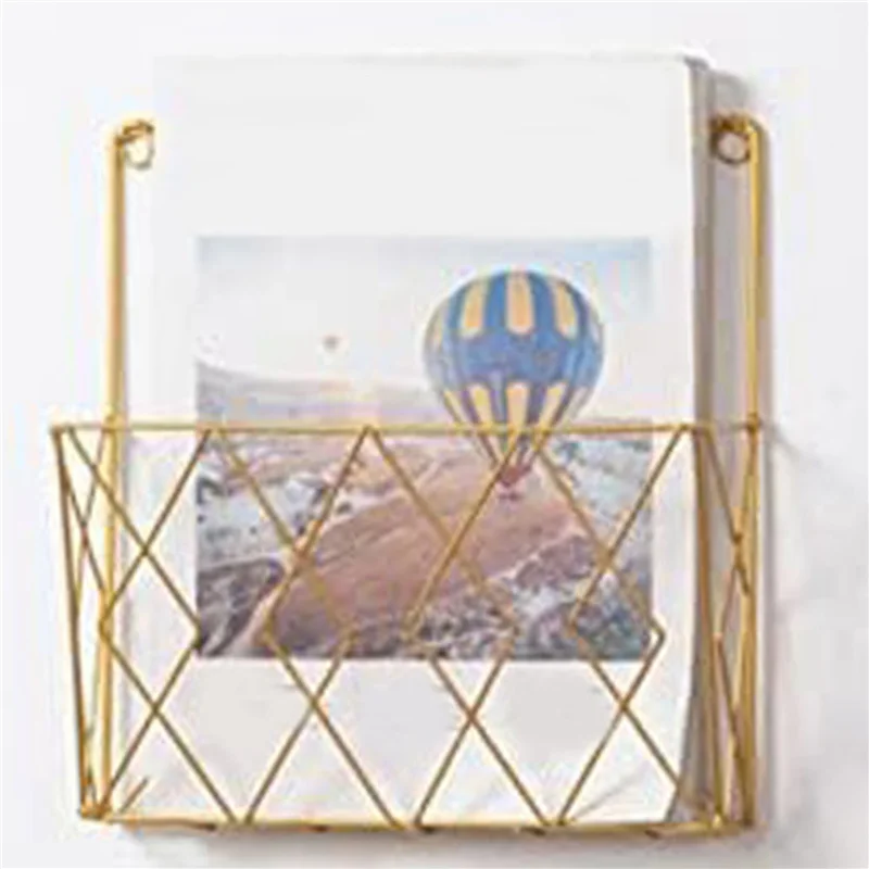 

【NEW】2X Wall Mounted Bookshelf Door Hanging Organizers Wall Magazine Book Shelves Hanging Wall Files Wire Wall Book Rack-B