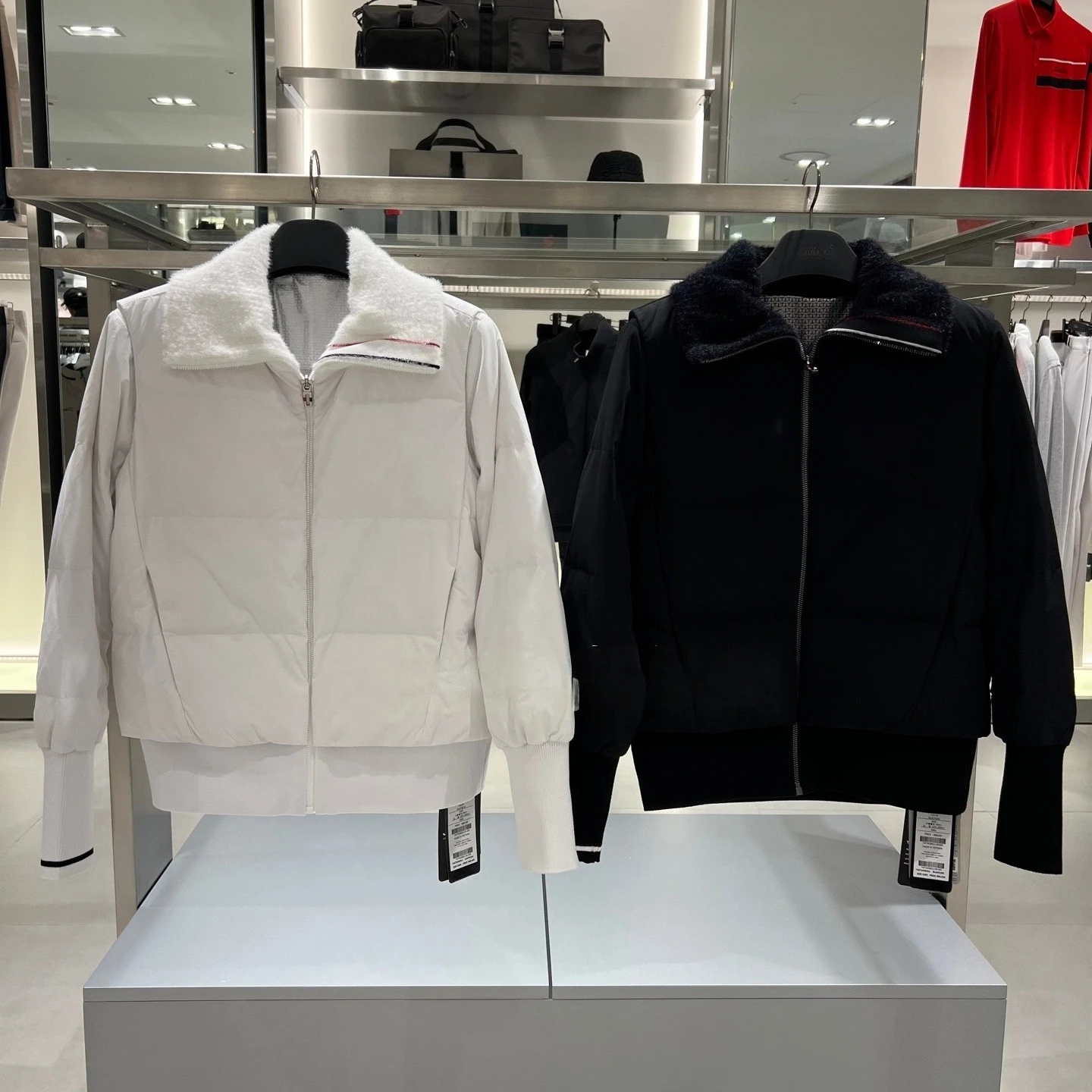 2026 New Korean Style Women Golf Zip Collar  Sleeve Down Jacket, Warm Versatile Athletic Sports Coat for Autumn Winter Outdoor