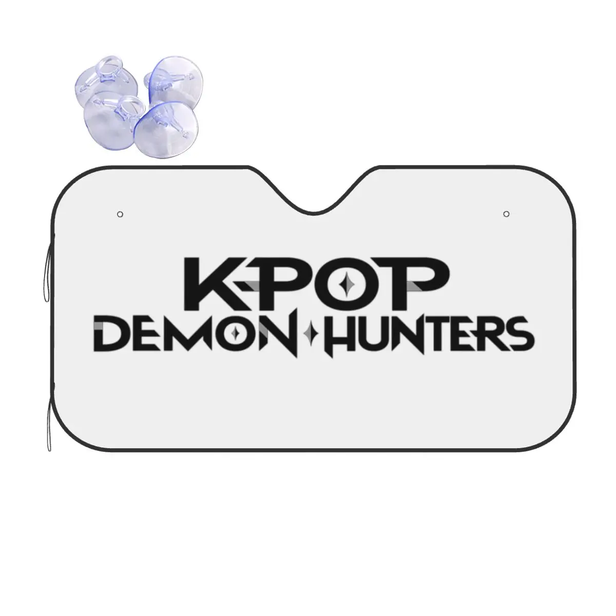 

Anime Kpop Demon Hunters Funny Sunshade Windscreen 76x140cm Huntrix Saja Boys Foils Sun Visor Front Window Cover