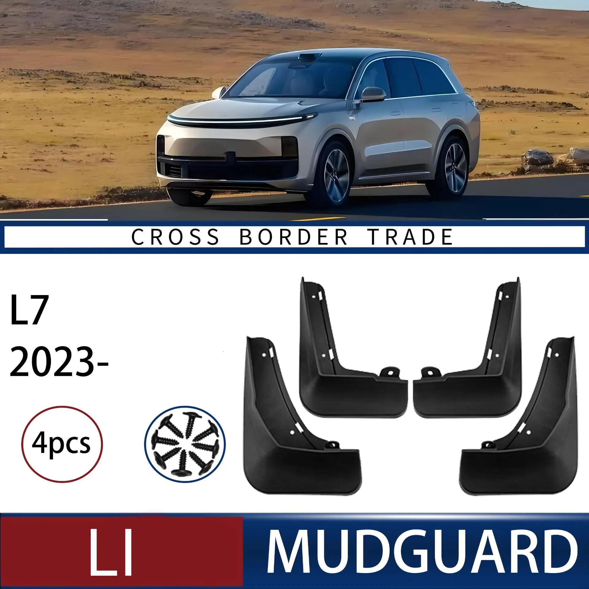 

FOR Li Auto Leading ideal L7 2023 Car Molded Mud Flaps Splash Guards Mudguards Front Rear Styling Front Rear Car Accessories