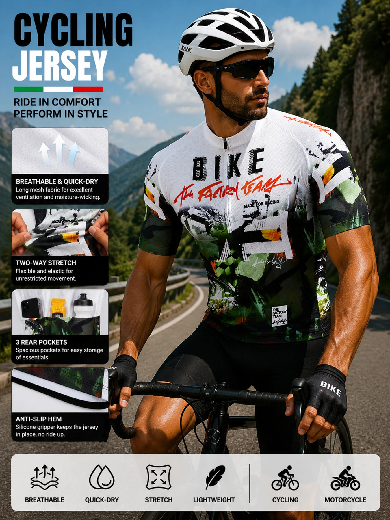 Cycling Commuter Clothing - BIKE Team Pro Short Sleeve Cycling