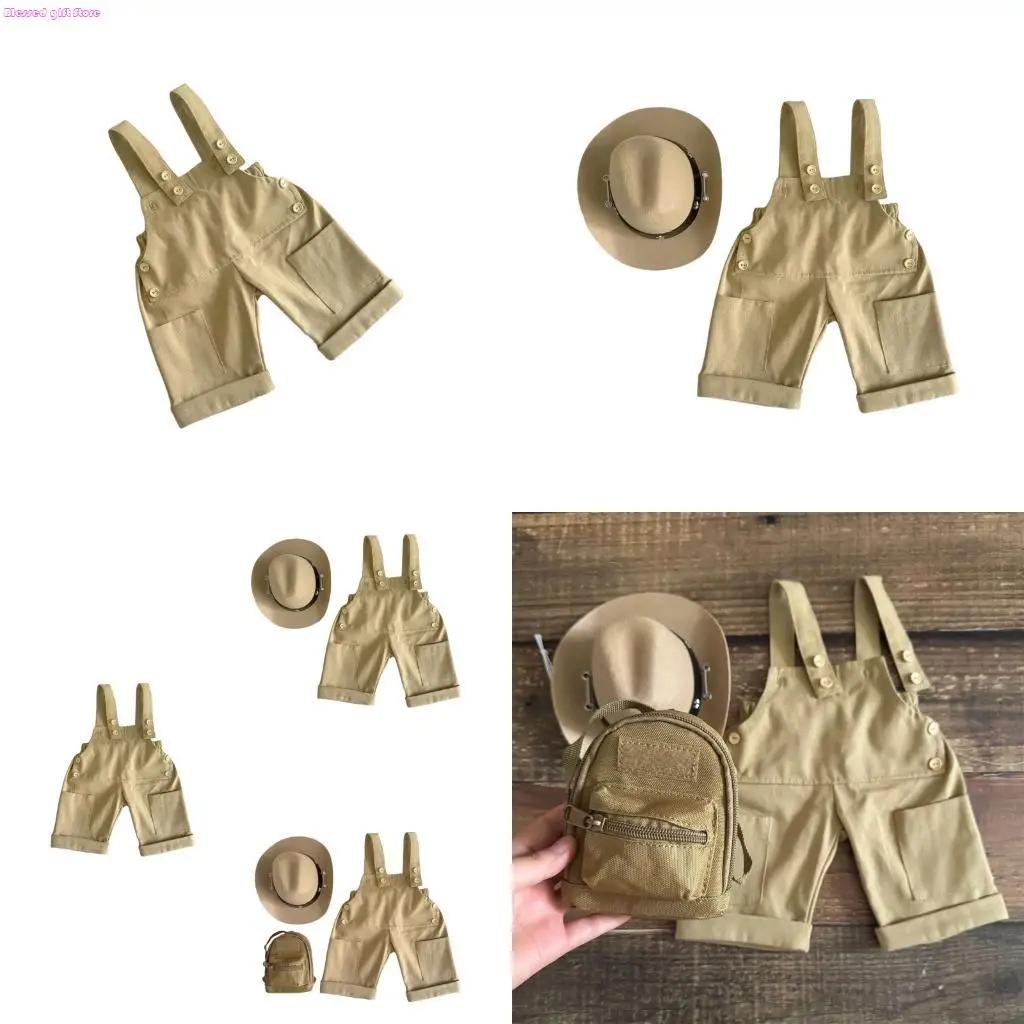 

D0JC Новорожденные фотосессии для снопок брюки Полиэстер детская шляпа для 0-1 месяца безопасная мягкая детская фотография