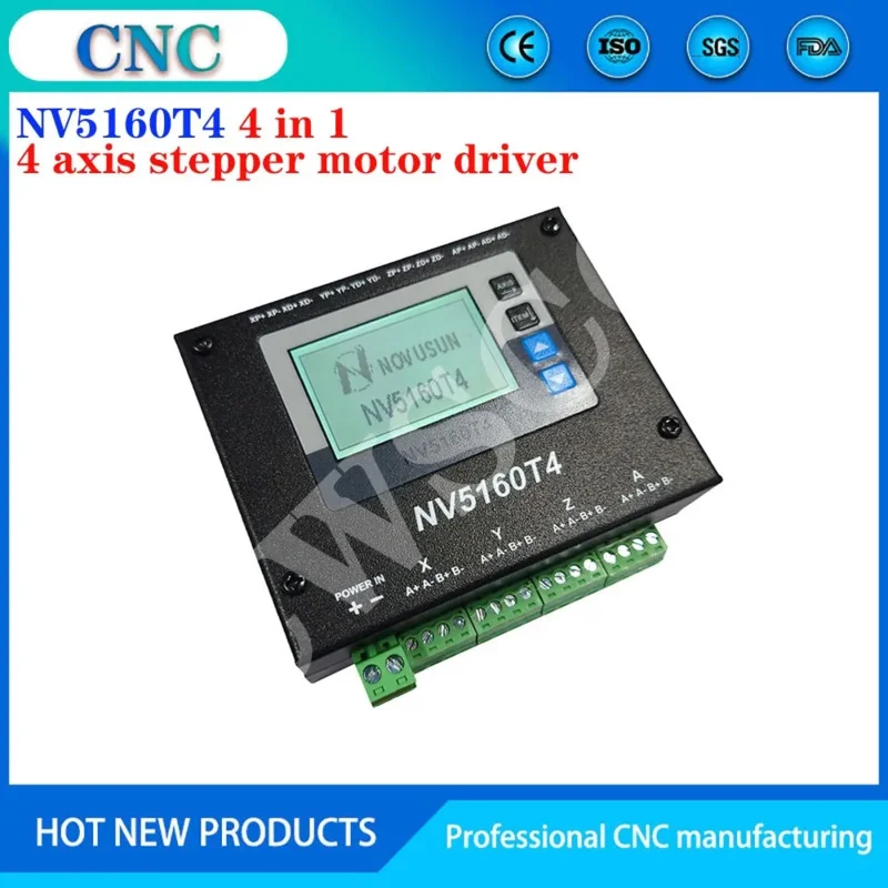 

4-axis two-phase stepper driver digital display 4-in-1 motor controller to replace DM542/DM556 12-48VDC 256 subdivisions