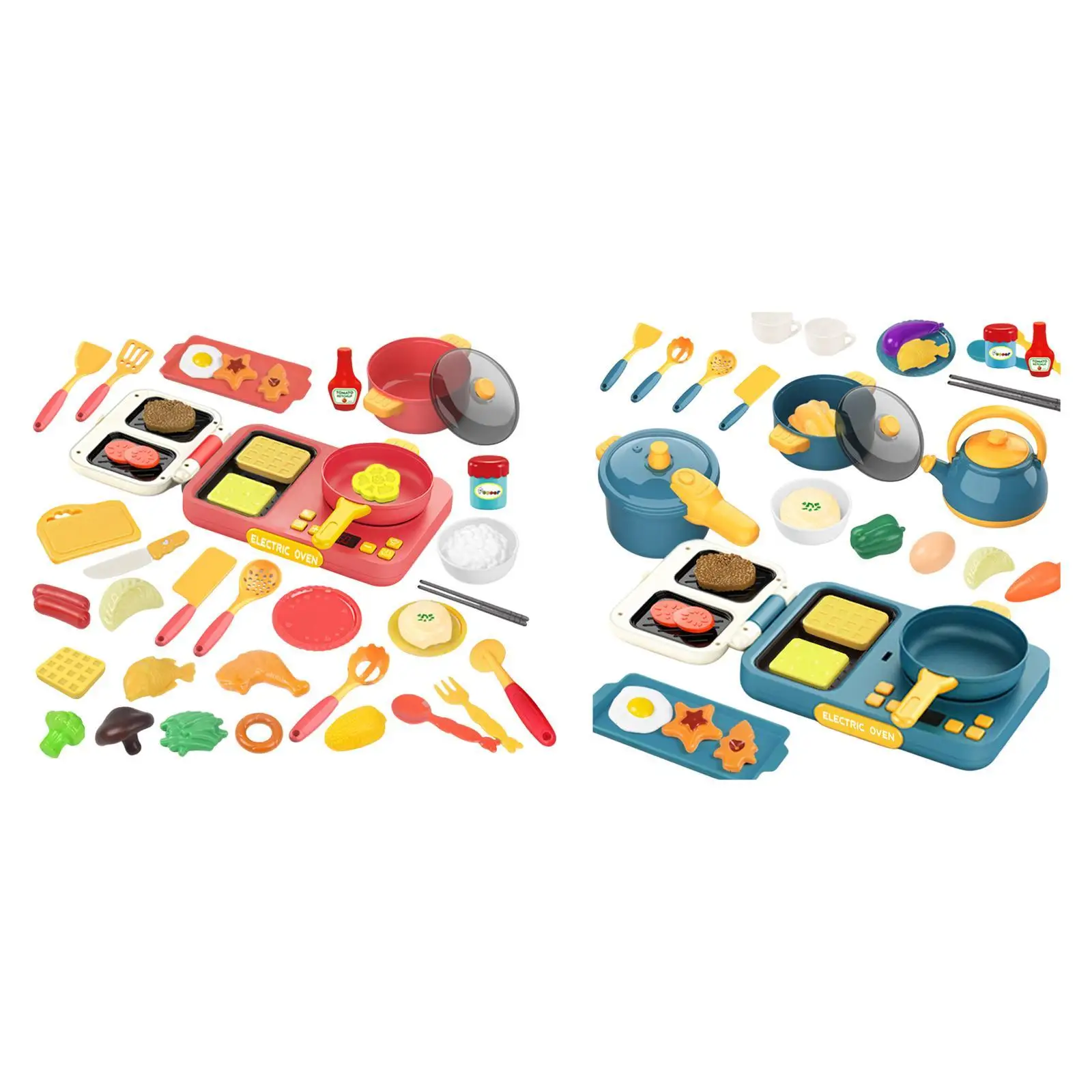 Juego de cocina, utensilios de cocina de simulación, olla y sartén, modelo preescolar con sonido y luz para niños, niñas, niños pequeños de 3 a 8 años