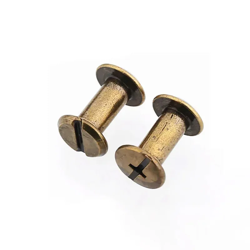 

Brass Plated Male-Female Rivet Screw Set Expansion Locking Fastener for Album & Document Binding