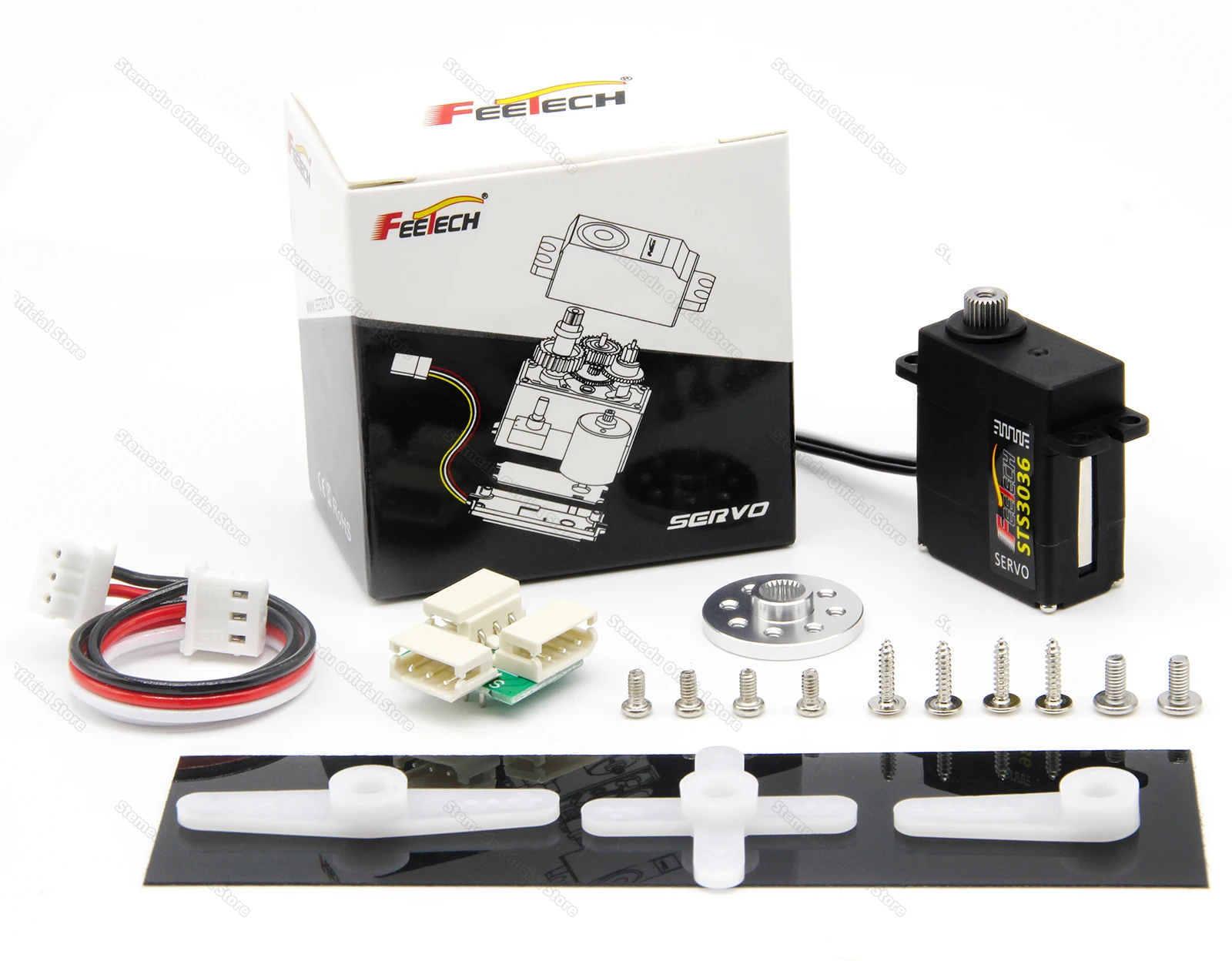 

Magnetic Encoded 360 Degree Single-Axis Serial Bus TTL Servo 4.5kg.cm 6V 0.09sec/60° Feetech STS3036-C001 For RC Robot Model