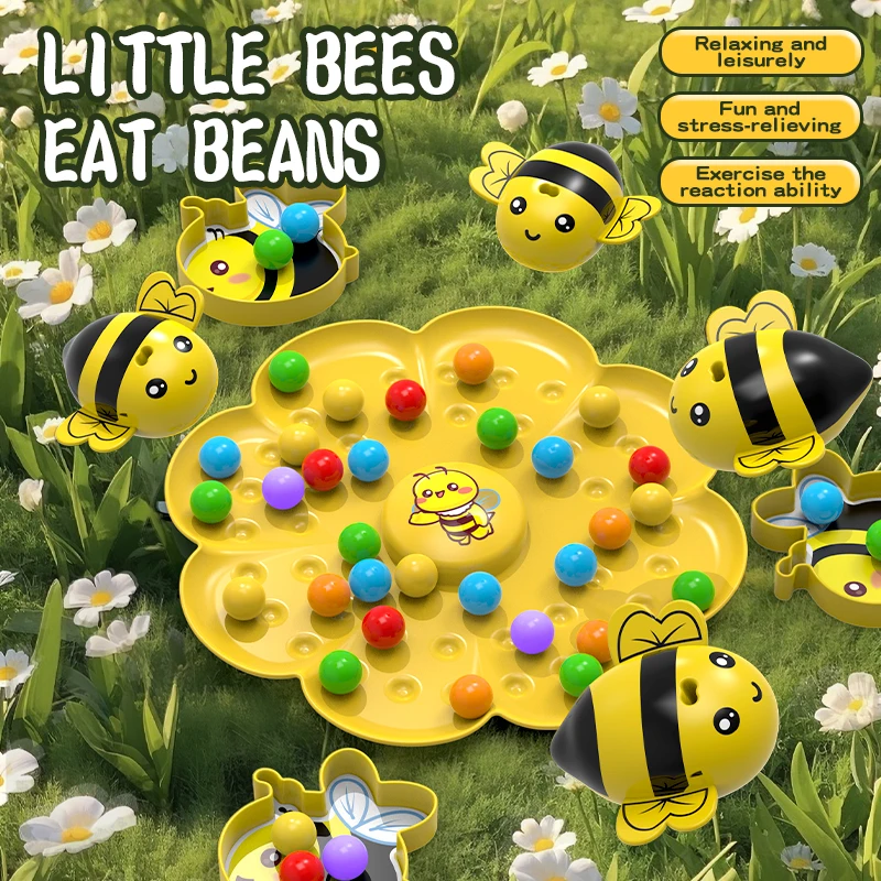 ของเล่นตกปลาแม่เหล็ก Little Bee Honey ตัวต่อเม็ดสี ฝึกการเรียนรู้สี ปริศนาเสริมพัฒนาการเด็กเล็ก เกมโต๊ะเสริมสร้างปฏิสัมพันธ์ระหว่างพ่อแม่ลูก