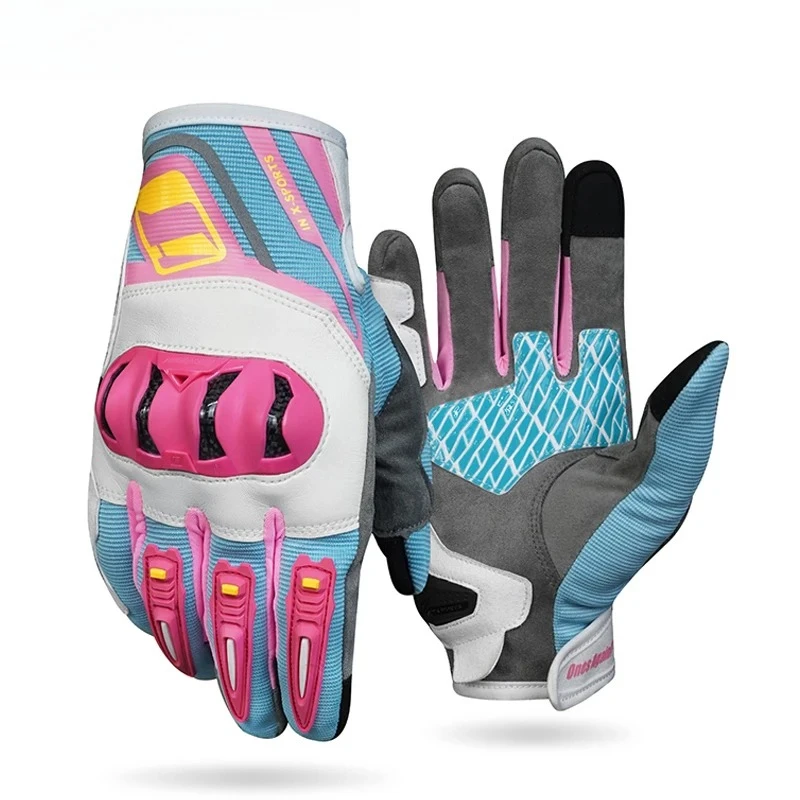 

Women's Motorcycle Gloves Breathable TPU Carbon Fiber Shell Moto Motorbike Racing Full Finger Gloves Motorcycle Fall Protection