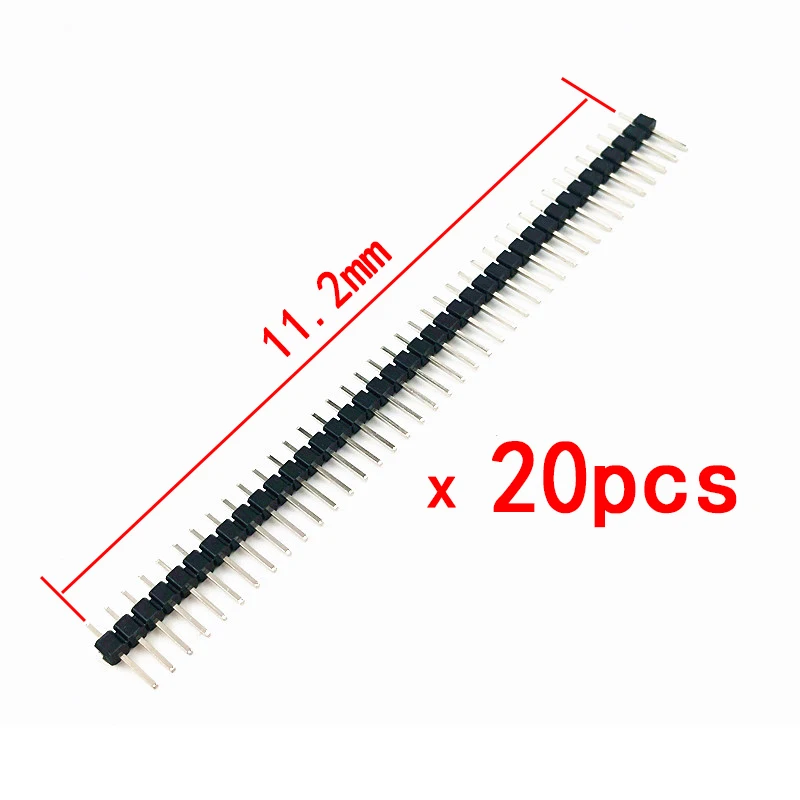 20PCS 40Pin 2.54mm Single Row Straight Male Pin Header Connector Strip For PBC Ardunio