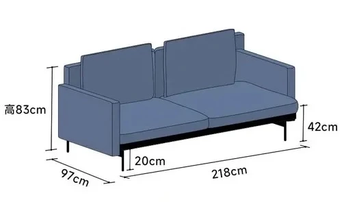Y Living Room Microfiber Cloth Top Layer Cattle Genuine Leather Retro Solid Wood Home Sofa