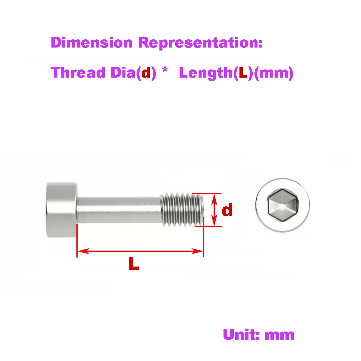 

304 Stainless Steel Hexagon Socket Locking Screw/Cylindrical Head Half-Tooth Bolt M2M3M4M5M6