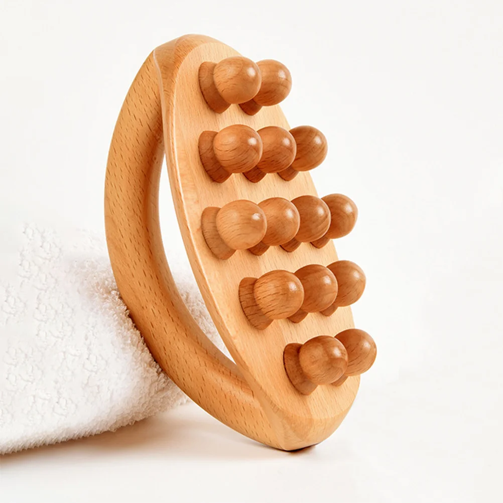 Cepillo corporal de masaje de madera, herramienta de terapia de cuerpo completo para drenaje linfático, eliminación de celulitis, masaje de baño de Spa, cepillo de baño de Spa