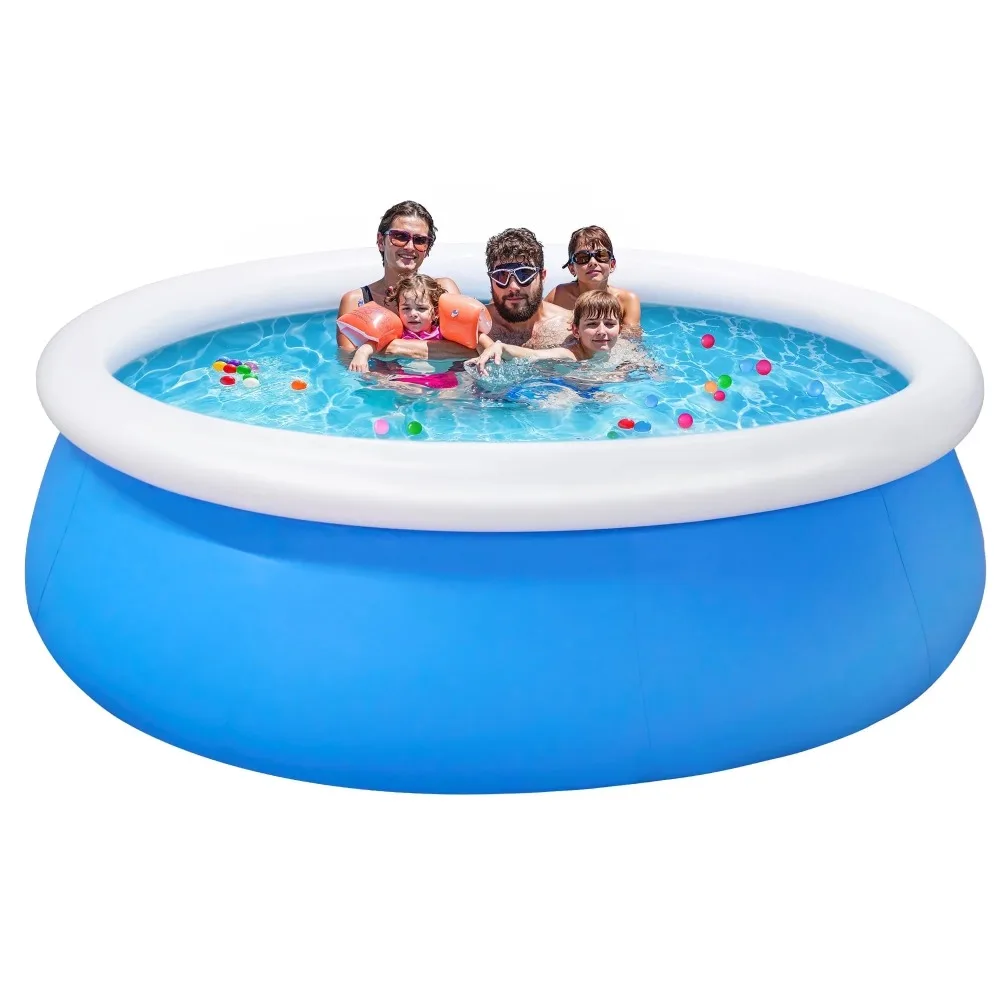 

Inflatable Swimming Pool Above Ground Family Pool for Kids & Adults Puncture-Resistant Quick Setup Includes 2 Repair Patches