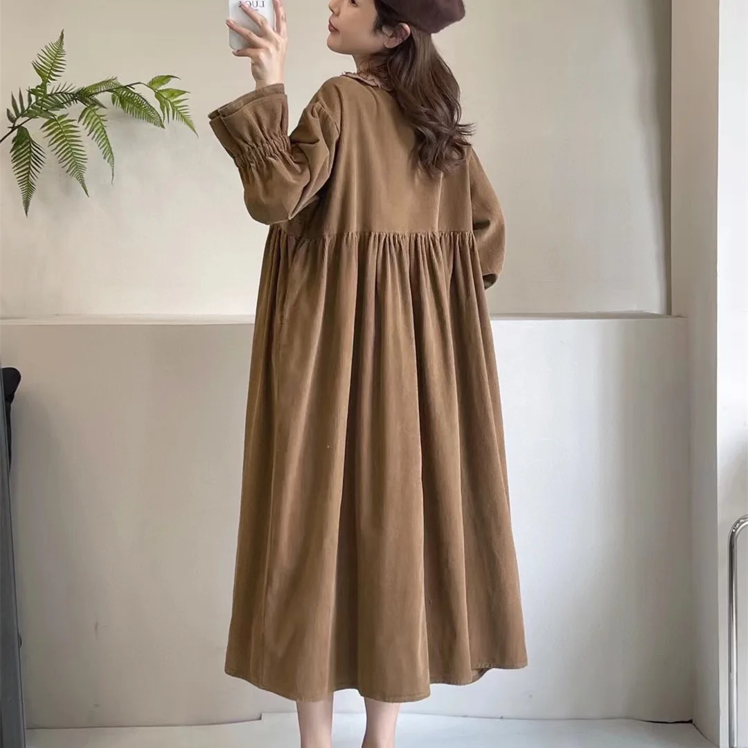 [مخزون جاهز] بلوزة نسائية عالية الجودة 100% قطن قميص فساتين مزدوجة التلبيب دمية تنورة موري الحلو سروال قصير فستان بزر أمامي