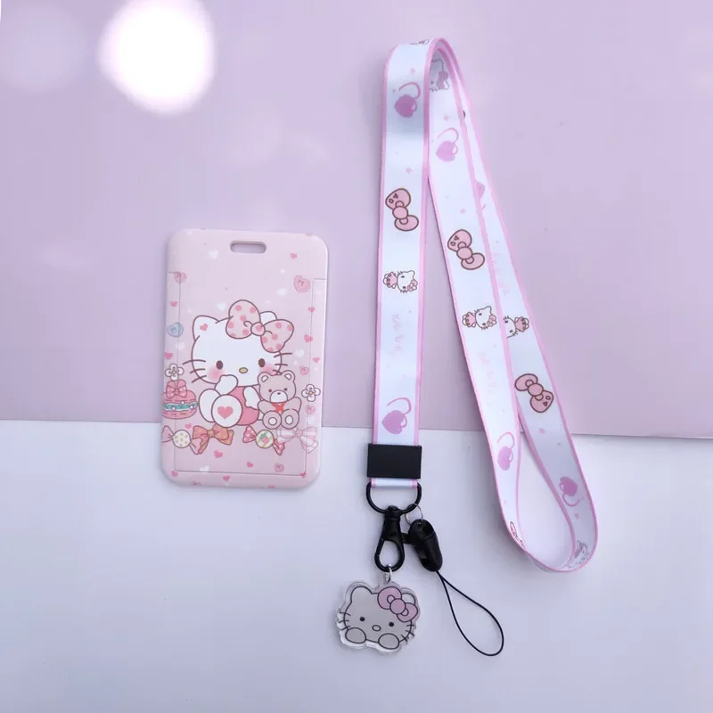 Anime Sanrio Toys Cartoon Kuromi Cinnamoroll Melody Hello Kitty Cute Girls Bank Card Id Card Subway Card Holder Bag Pendant Gift