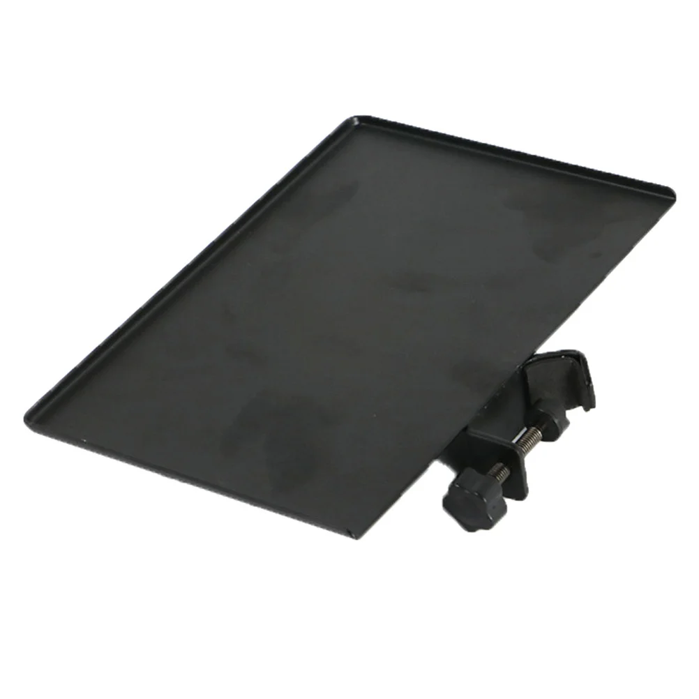 

Microphone Stand Accessory Tray ABS Clamp-on Raised Non-Slip Tray Scratch Protection Utility Shelf for Live Streaming Mic