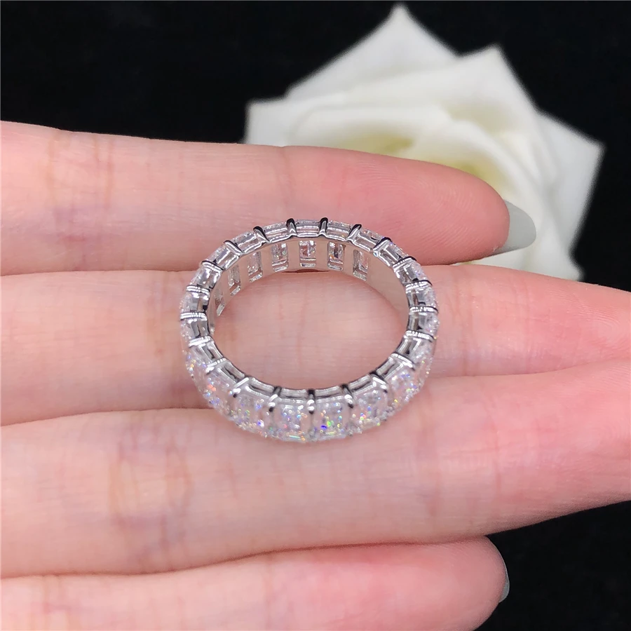 Great Quality Lovely Design Pure White Gold 18Karat Men's Wedding Jewelry Gold AU750 Excellent Engagement Jewelry For Fiance