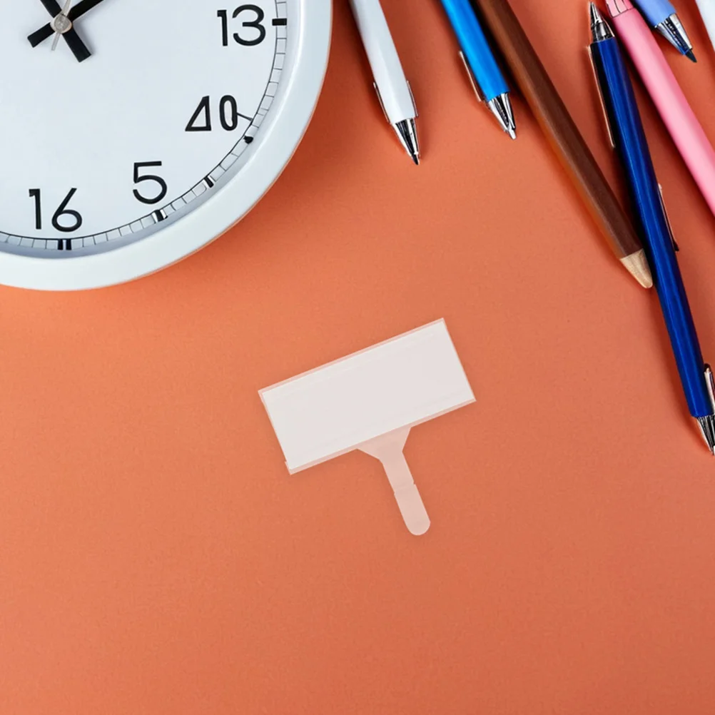 Clip porta etichette per scaffali in filo metallico da 50 pezzi Porta cartellini del prezzo riutilizzabili trasparenti per display del cartello del negozio di magazzino al dettaglio del supermercato